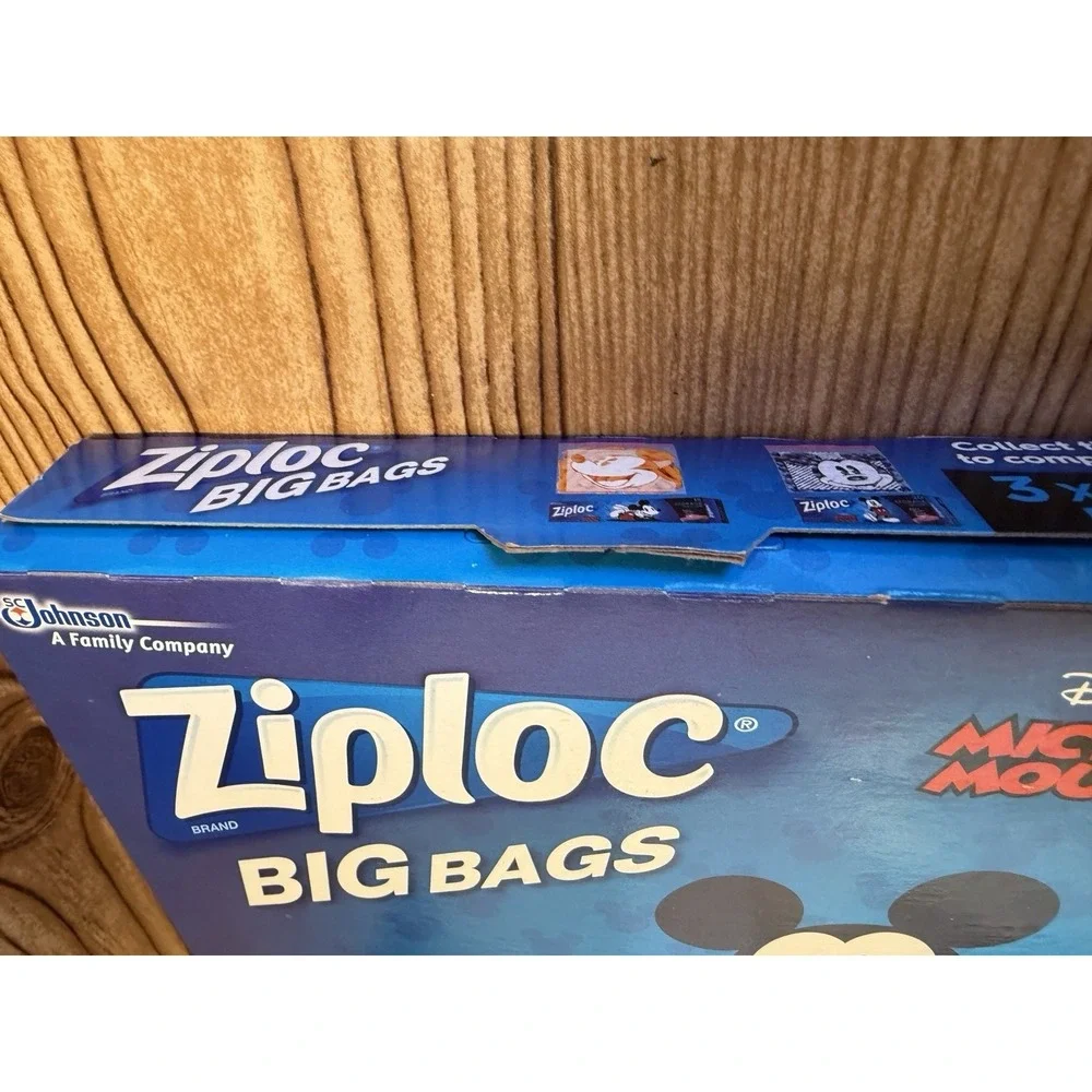 Ziploc Mickey Mouse 3 XL Big Bags Disney 10 Gallon X-Large‎ Handle Stand Fill